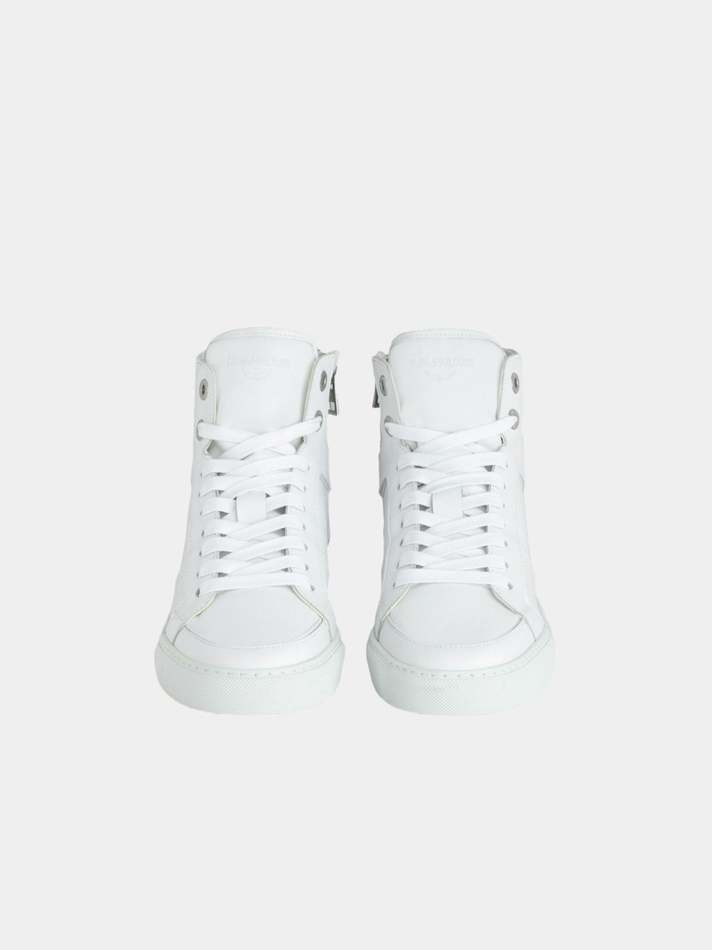Zadig & Voltaire White High-Top Leather Sneakers